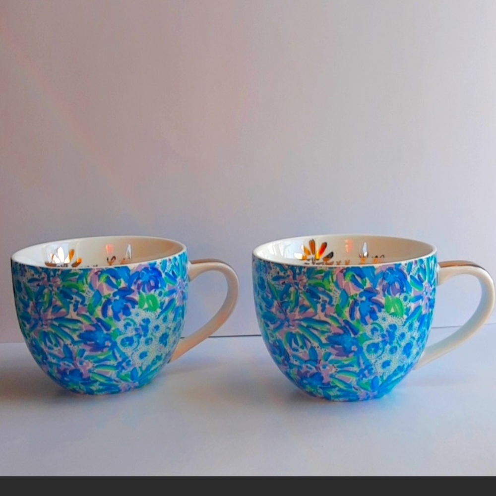 Lily Pulitzer Ceramic Mugs (Set of 2) - Blue